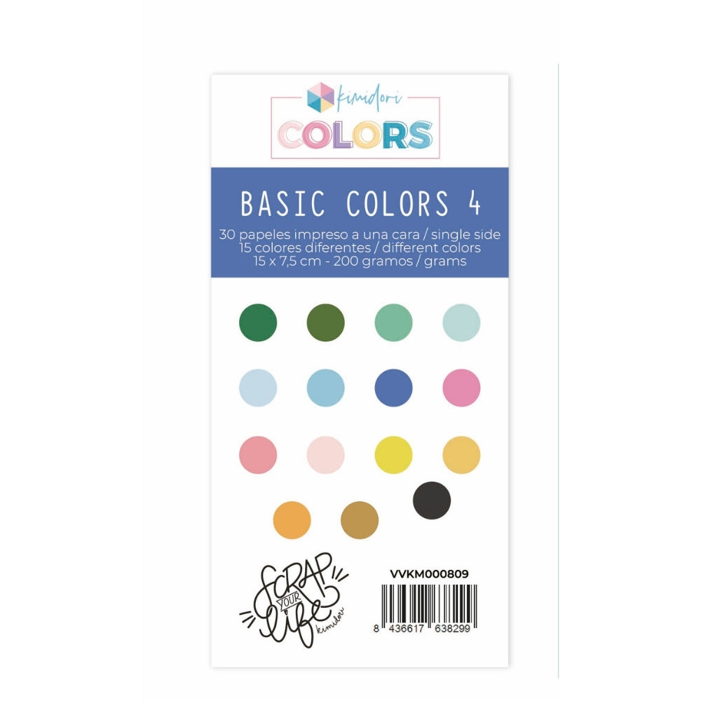 Mini pad de papeles para Mini máquinas de troquelado Basic Colors 4