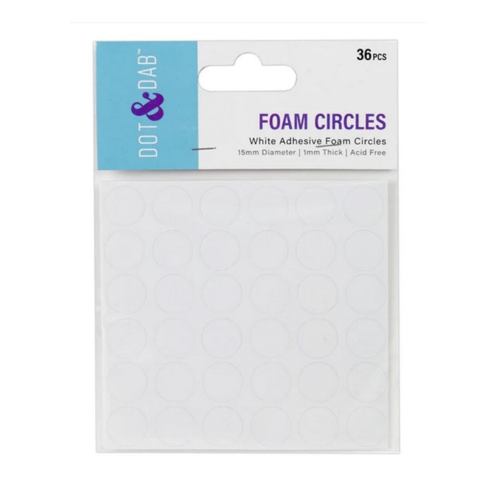 Dot & Dab círculos de foam adhesivos doble cara 15 mm diámetro 36 pcs