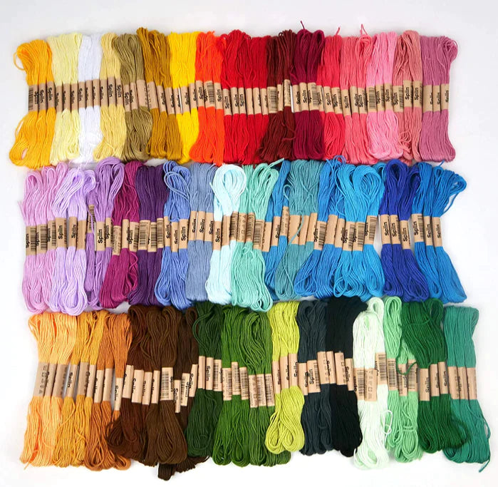 Mega Value Set hilos y herramientas 144 pcs Spiin Embroidery Floss