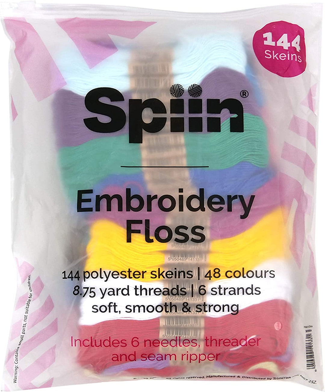 Mega Value Set hilos y herramientas 144 pcs Spiin Embroidery Floss