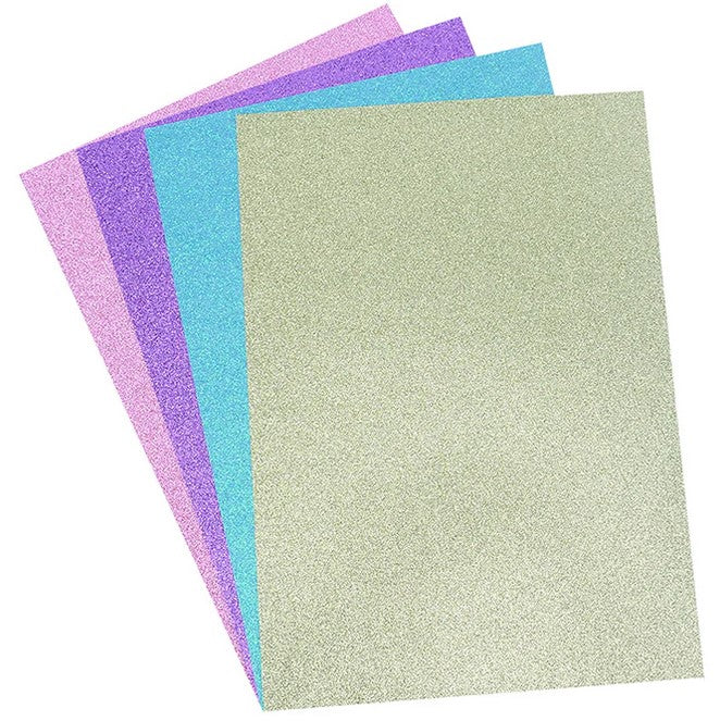 SUPER OFERTA Pad de cartulinas Premium con glitter A4 Pastels 24 hojas