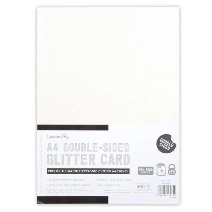 Pad de cartulinas con glitter A4 B&W pack 6 hojas doble cara