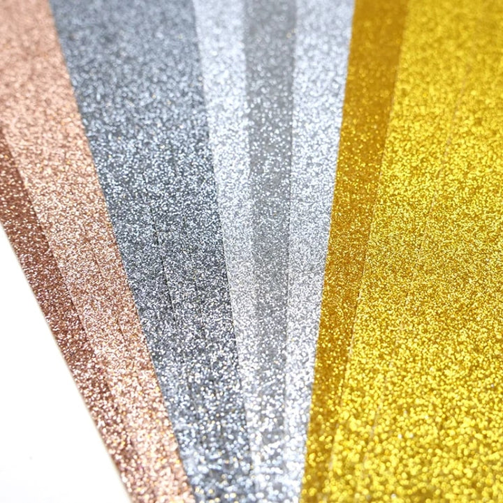 Pad de cartulinas con glitter A4 Metallic pack 12 hojas doble cara