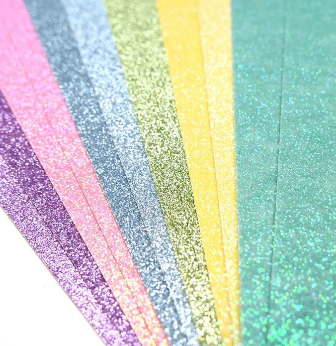 Pad de cartulinas con glitter A4 Pastel pack 12 hojas doble cara