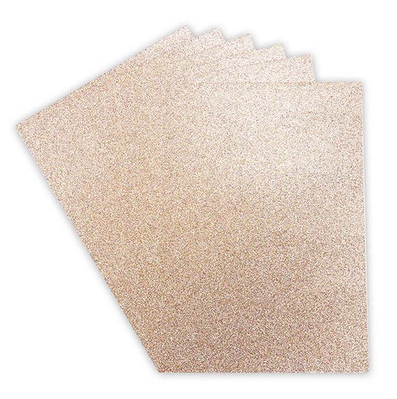 Pad de cartulinas con glitter A4 Rose Gold pack 6 hojas doble cara