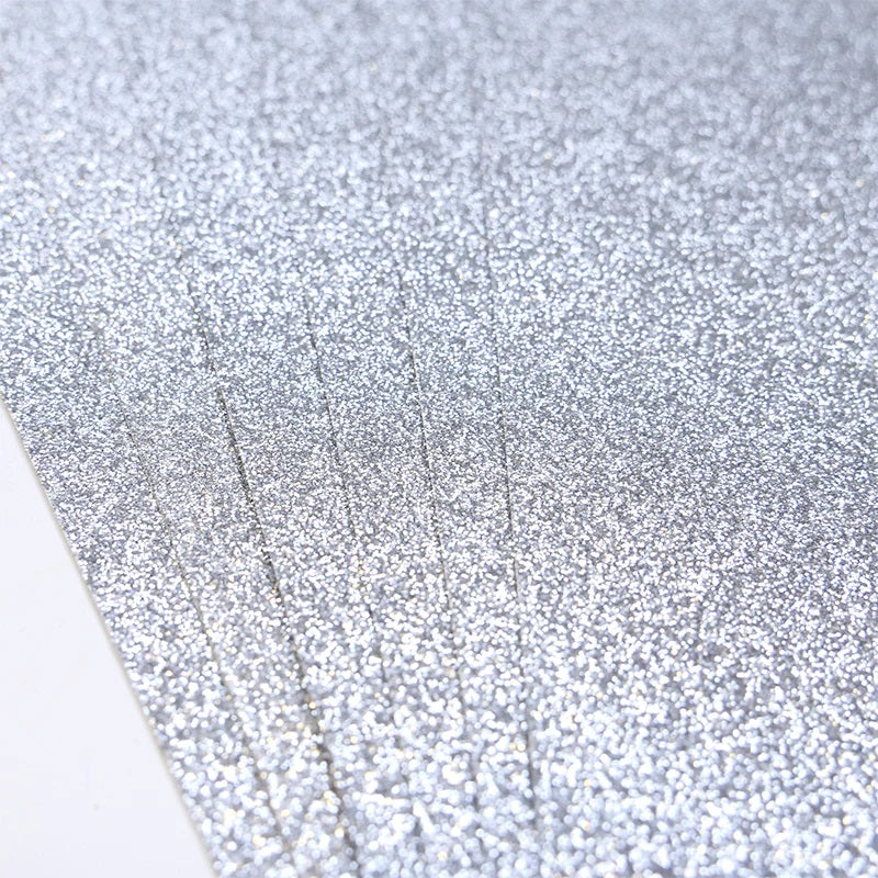 Pad de cartulinas con glitter A4 Silver 6 hojas doble cara