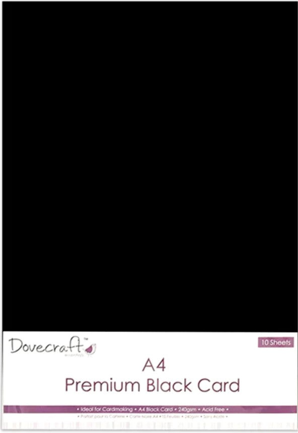 Pad de cartulinas lisas Premium A4 Black 10 hojas