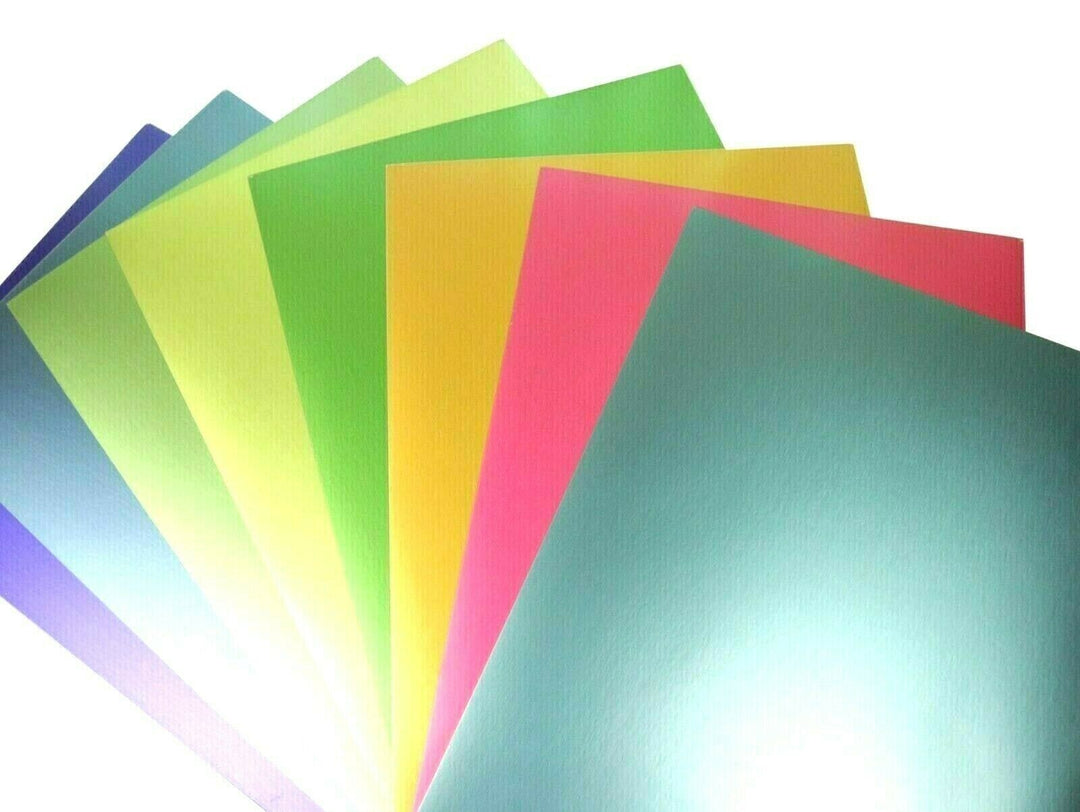 Pad de cartulinas metalizadas lisas A4 8 colores 8 hojas surtido Tropical