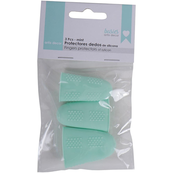 Protectores para dedos de silicona Mint Artis Decor 3 pcs