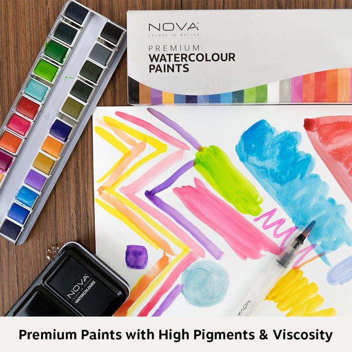 Set de acuarelas Premium Nova 24 colores