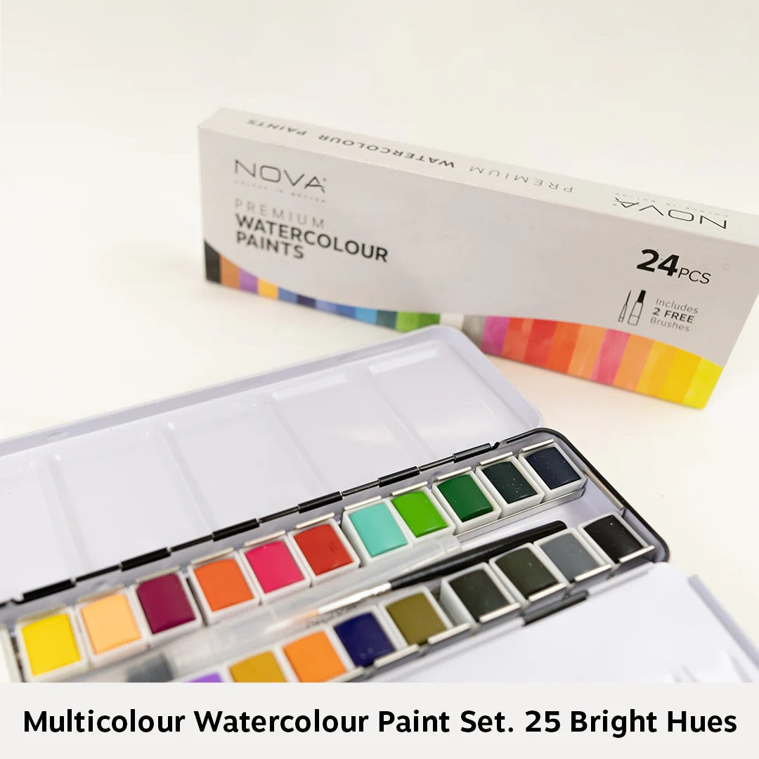 Set de acuarelas Premium Nova 24 colores