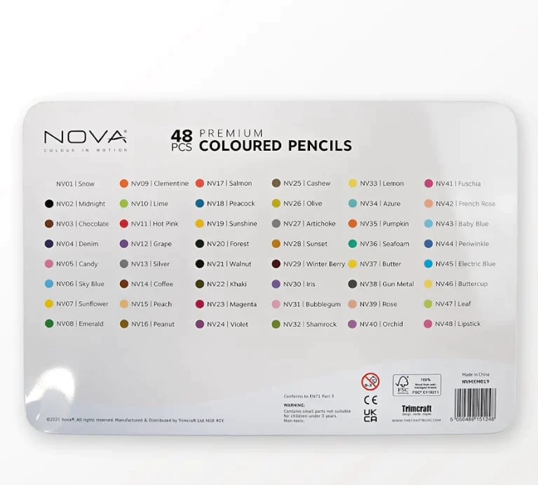 Set de lápices Premium Artist Pencils Nova 48 pcs Vibrant colors