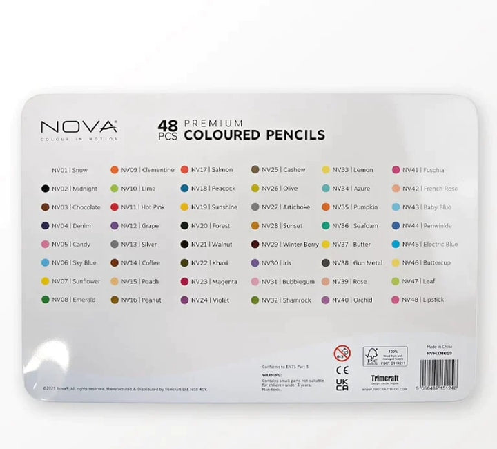 Set de lápices Premium Artist Pencils Nova 48 pcs Vibrant colors