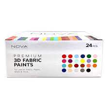 Set de pinturas 3D dimensionales Nova 24 colores pastel