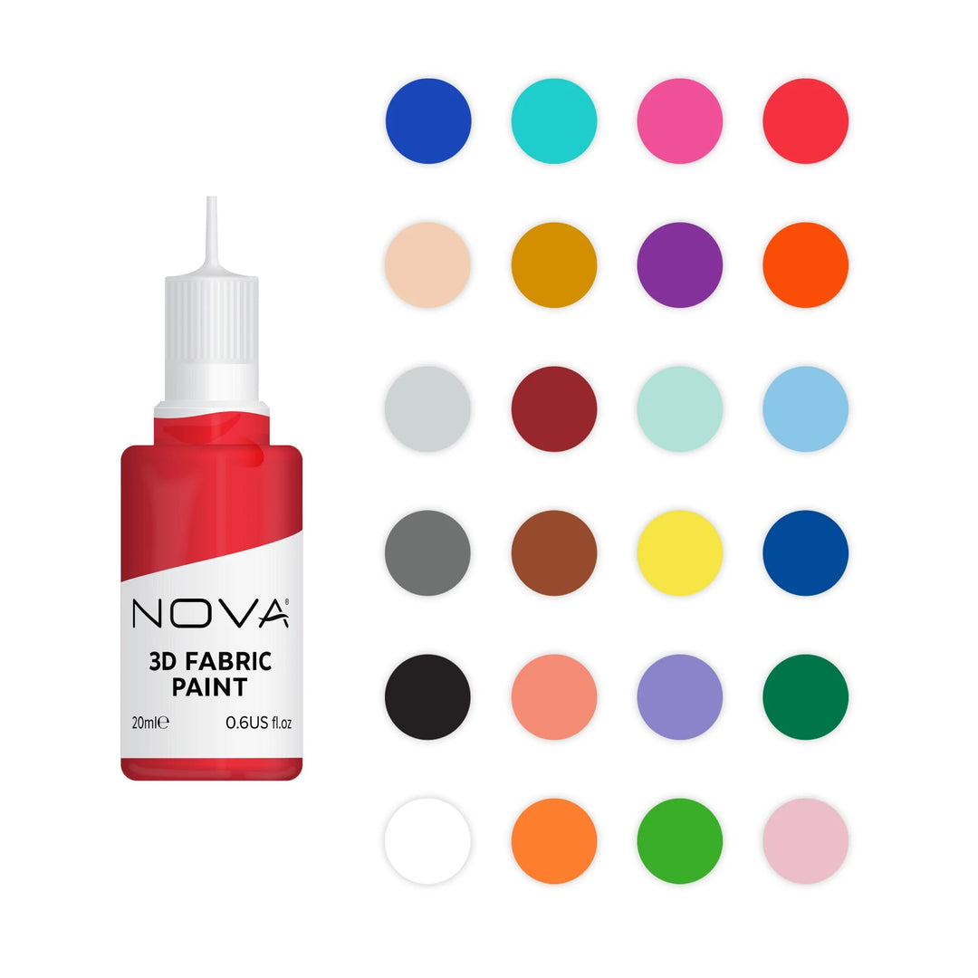 Set de pinturas 3D dimensionales Nova 24 colores pastel