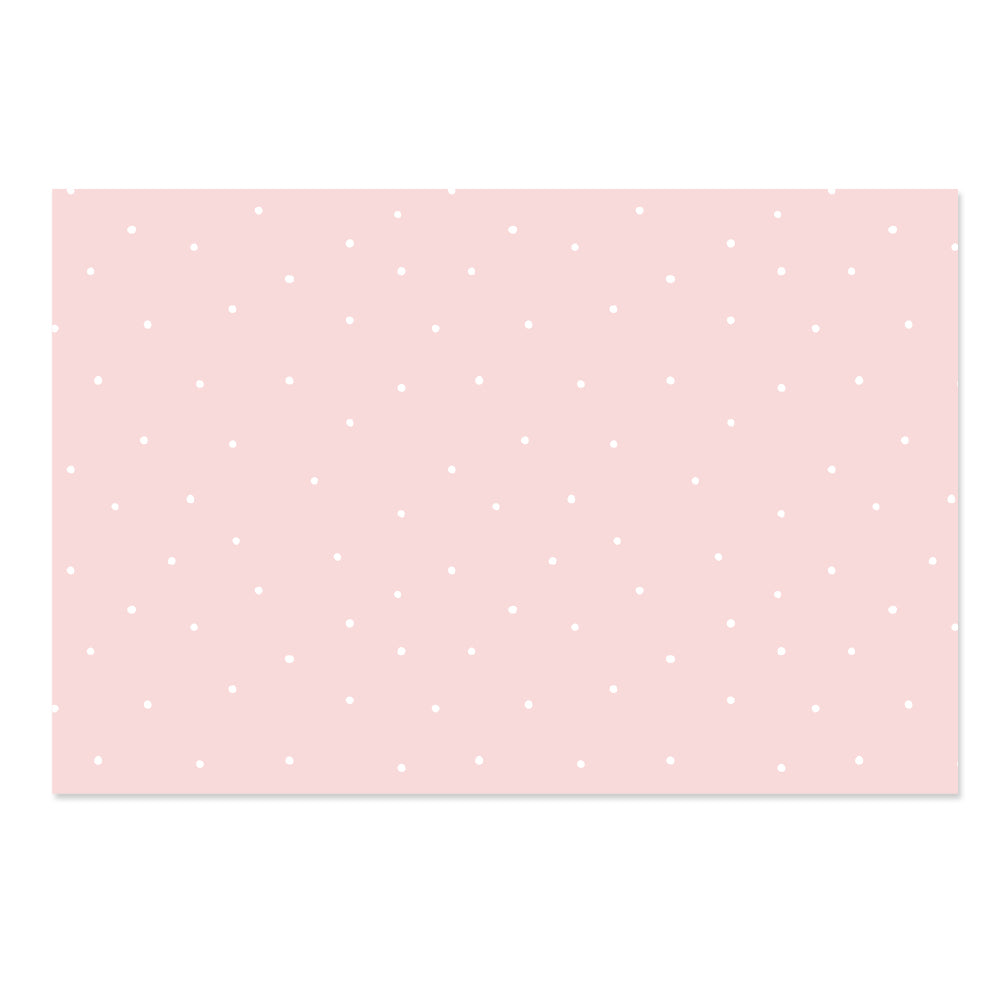 Tela para encuadernar estampada 35x50 cm Topos blancos sobre rosa pastel Mintopía