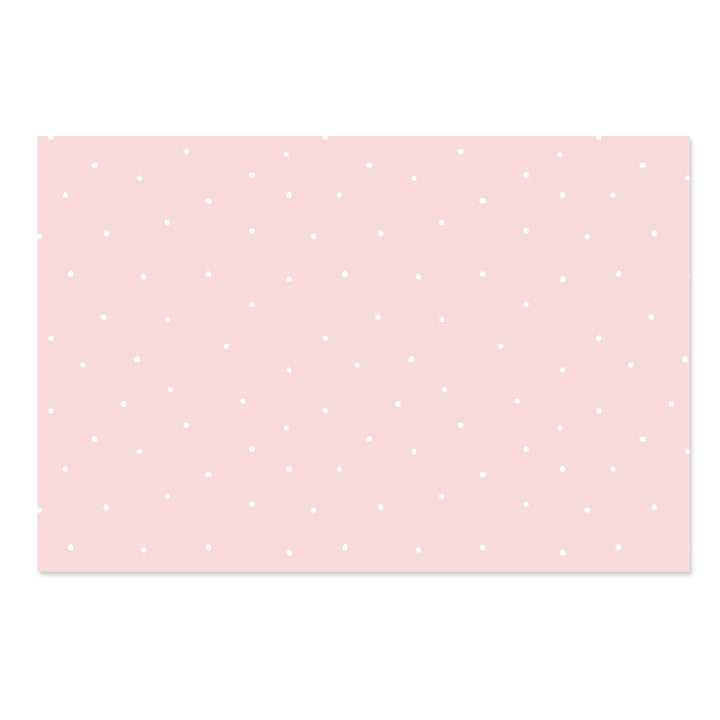 Tela para encuadernar estampada 35x50 cm Topos blancos sobre rosa pastel Mintopía
