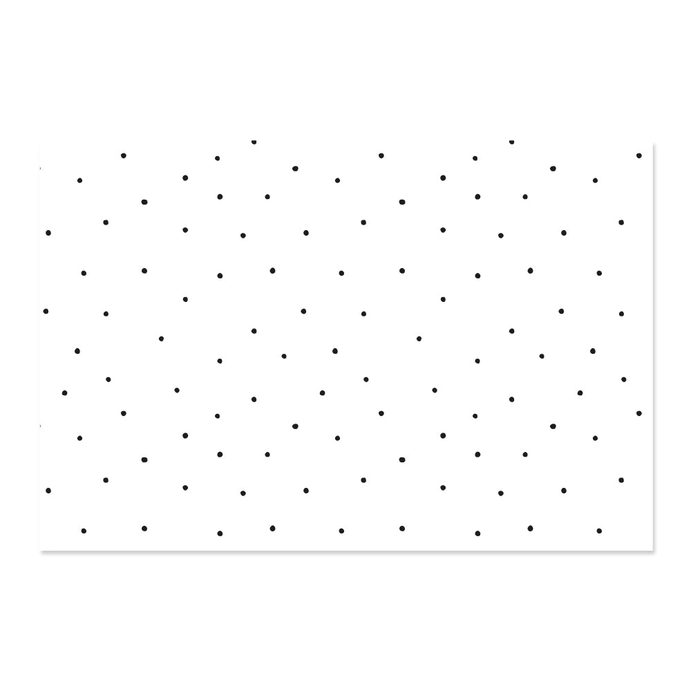 Tela para encuadernar estampada 35x50 cm Topos negros Mintopía