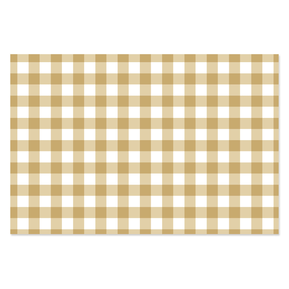 Tela para encuadernar estampada 35x50 cm Vichy ocre Mintopía