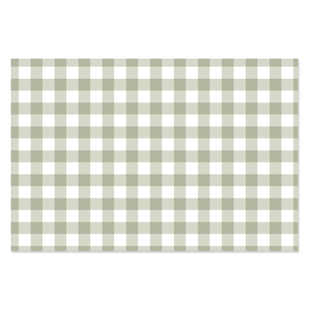 Tela para encuadernar estampada 35x50 cm Vichy verde Mintopía