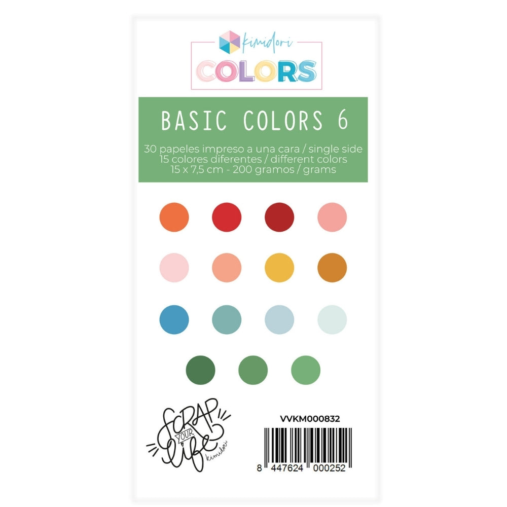 Mini pad de papeles para troquelar SYL Basic Colors 6