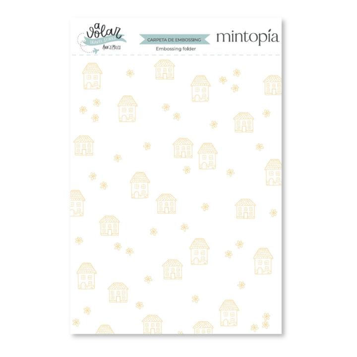 Carpetas de embossing 6"x8" Casitas A volar - Travel Stories Mintopía