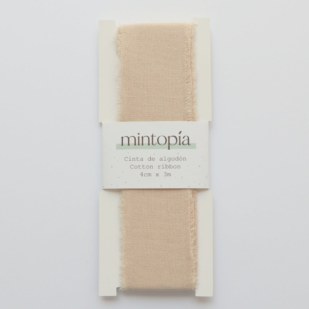 Cinta de algodón Mintopía 4 cm x 3 m Cream