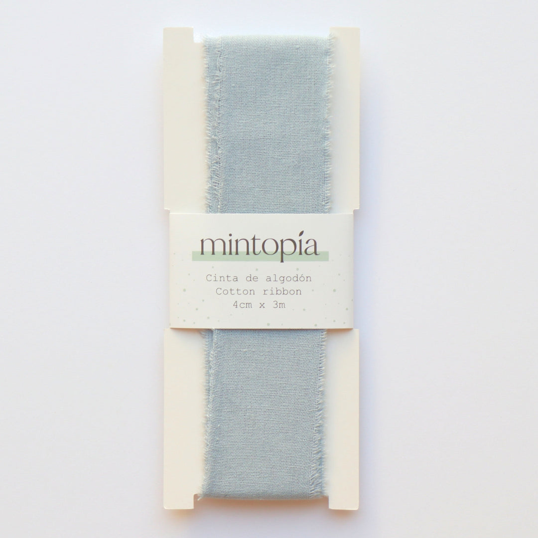 Cinta de algodón Mintopía 4 cm x 3 m Fog Blue