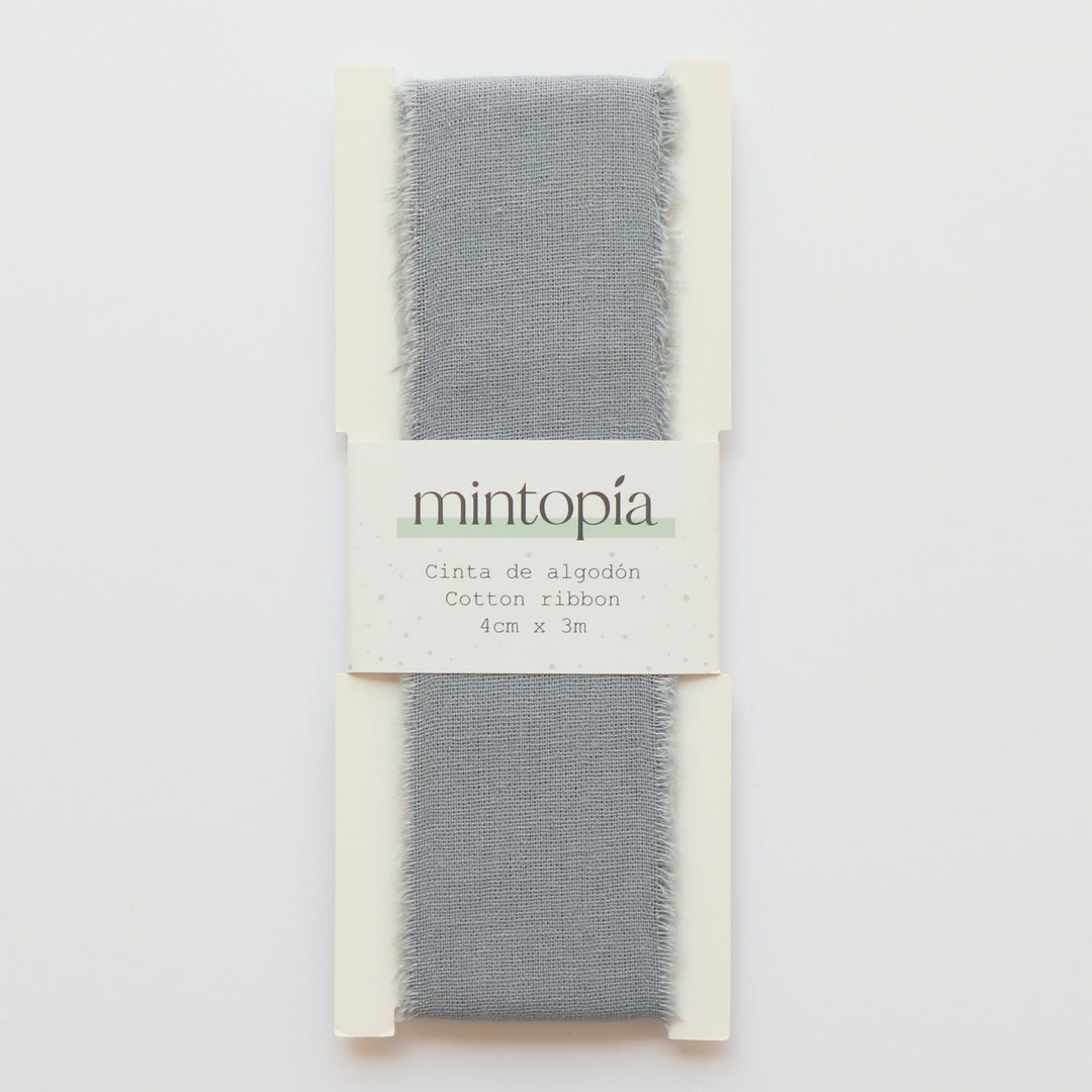 Cinta de algodón Mintopía 4 cm x 3 m Grey Blue
