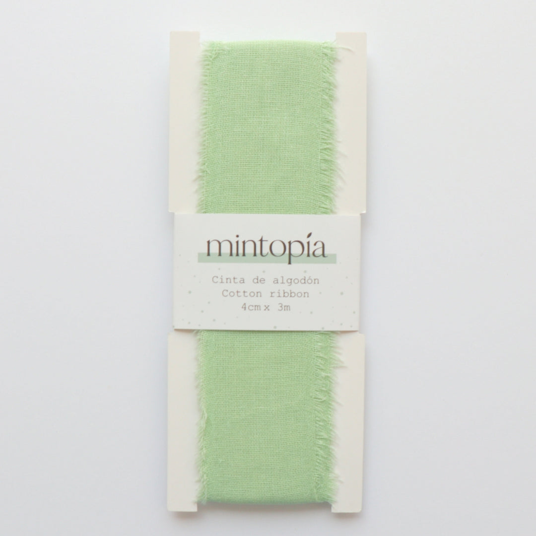 Cinta de algodón Mintopía 4 cm x 3 m Pastel Green