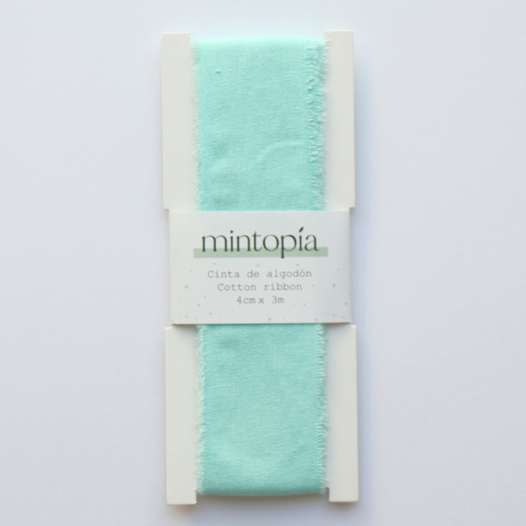 Cinta de algodón Mintopía 4 cm x 3 m Pastel Mint