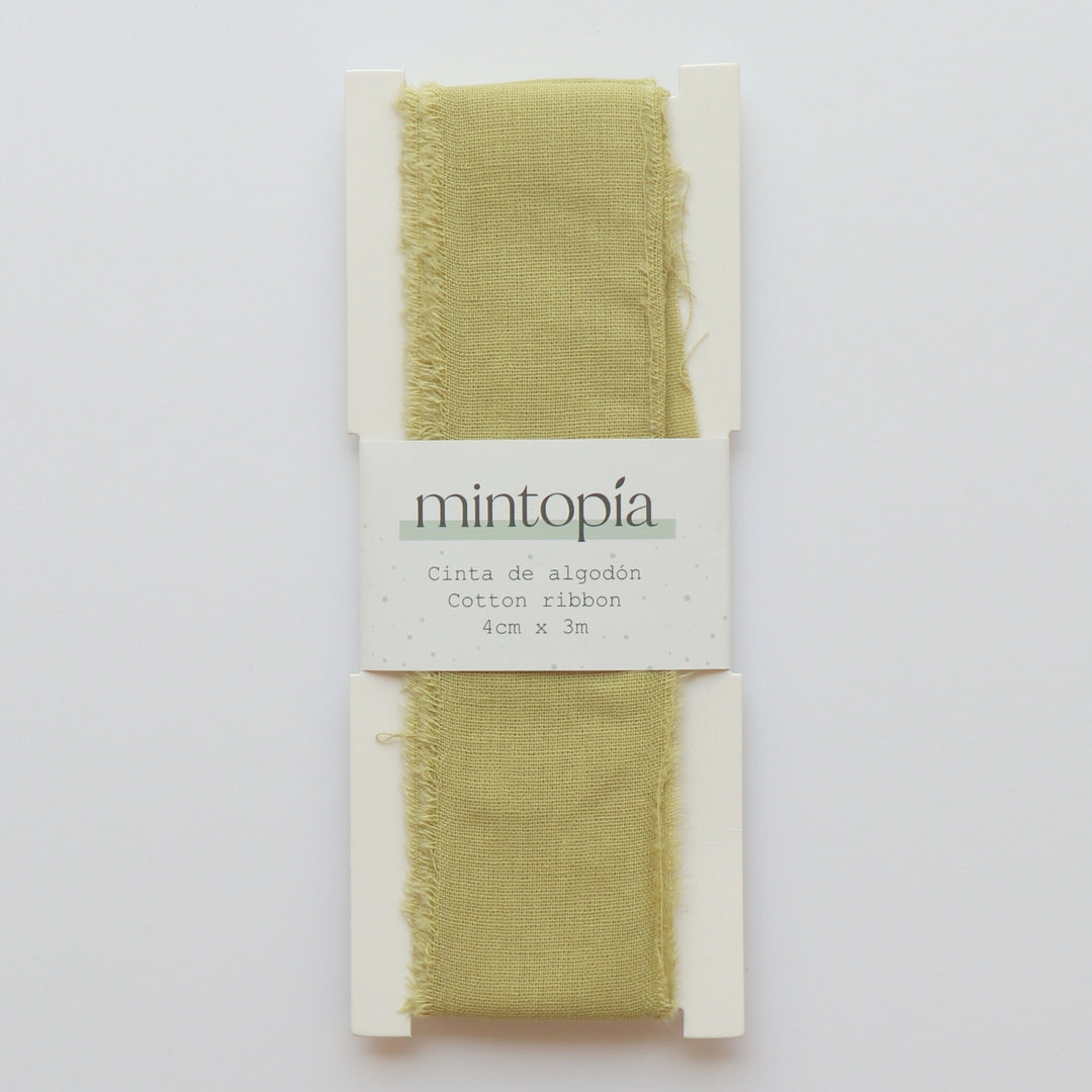 Cinta de algodón Mintopía 4 cm x 3 m Pistachio