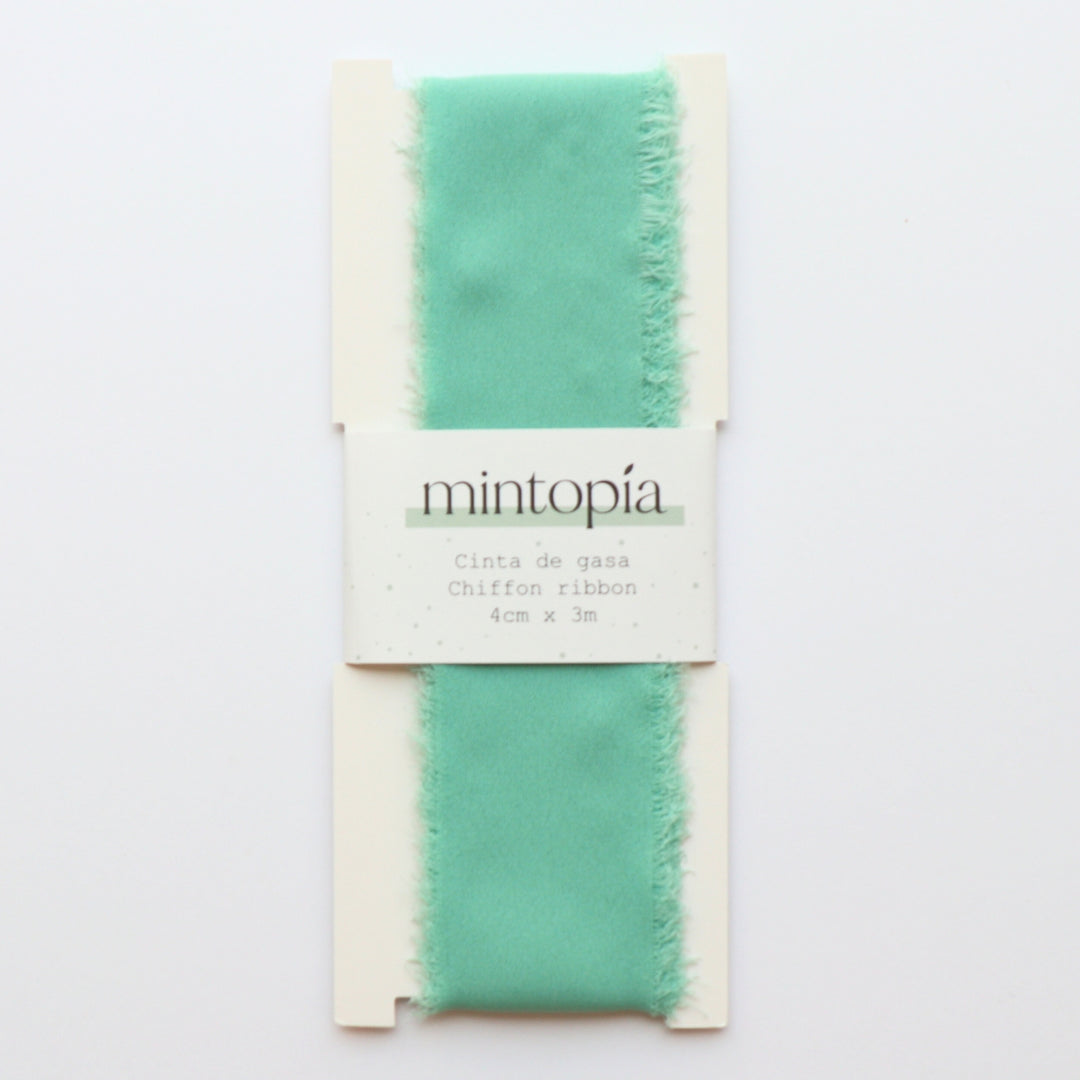 Cinta de gasa Mintopía 4 cm x 3 m Pale teal