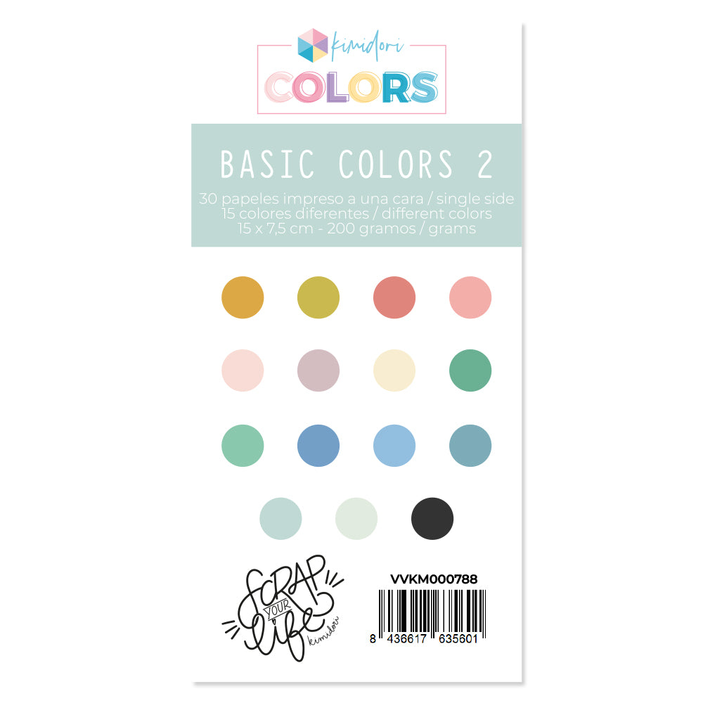 Pad papeles Mini Evolution Basic Colors 2