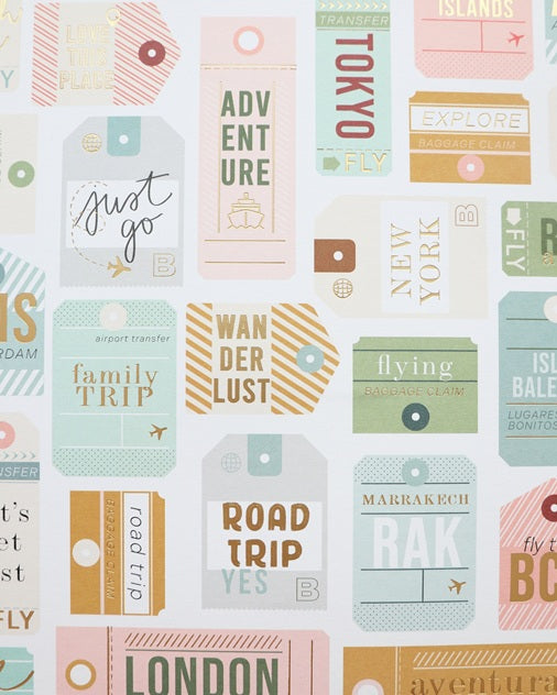 Papel especial con foil A volar - Travel Stories