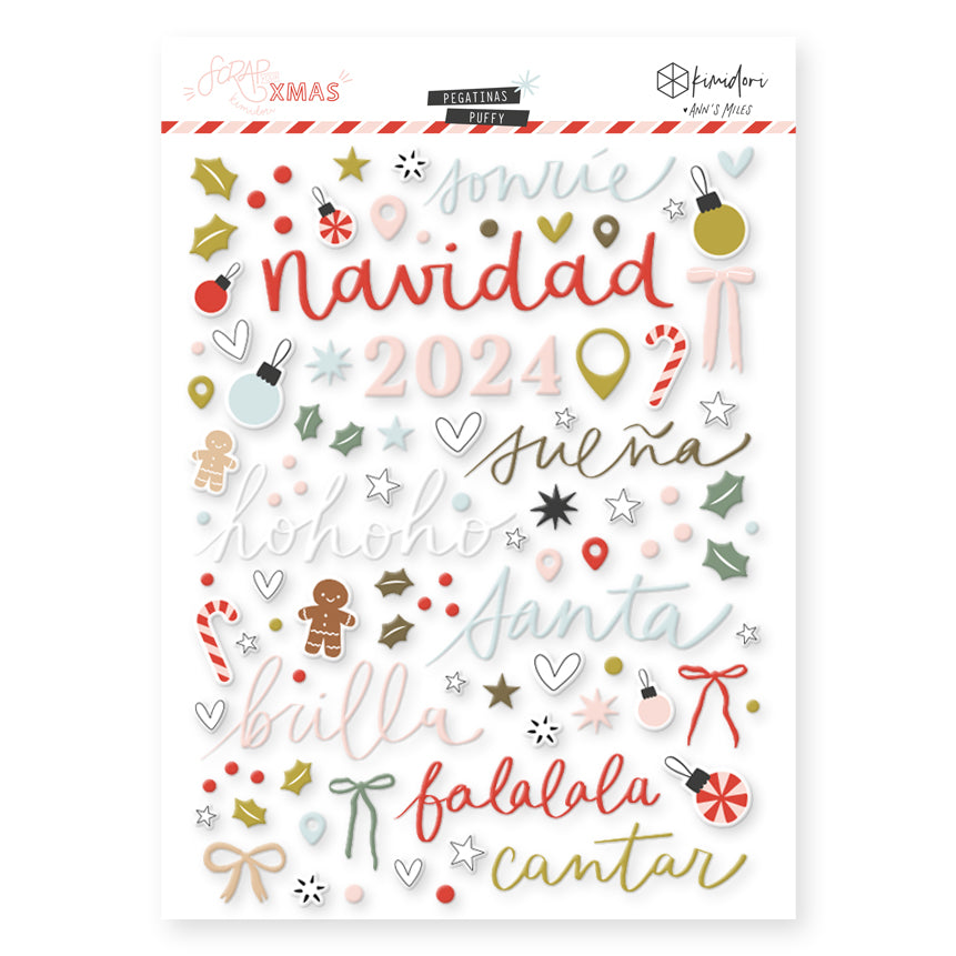 Pegatinas Puffy Scrap your XMAS