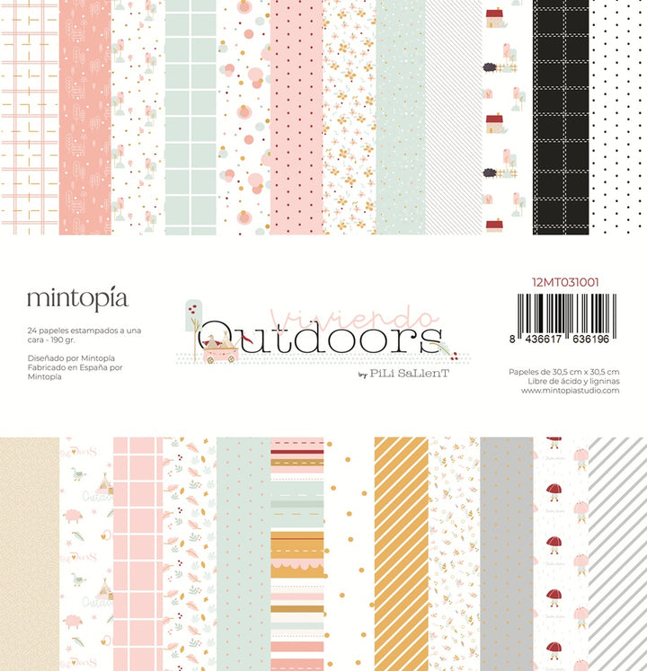 Stack 12"x12" Una cara Viviendo Outdoors de Mintopía