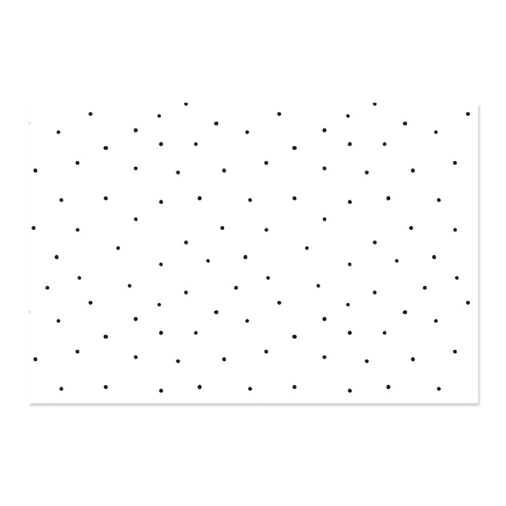 Tela para encuadernar estampada 35x50 cm Topos negros Mintopía