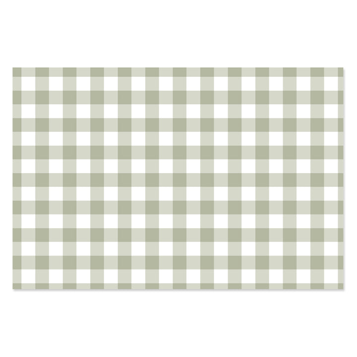 Tela para encuadernar estampada 35x50 cm Vichy verde Mintopía