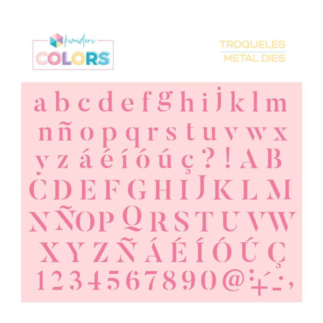 Troquel Alfabeto Stencil Butler Kimidori Colors