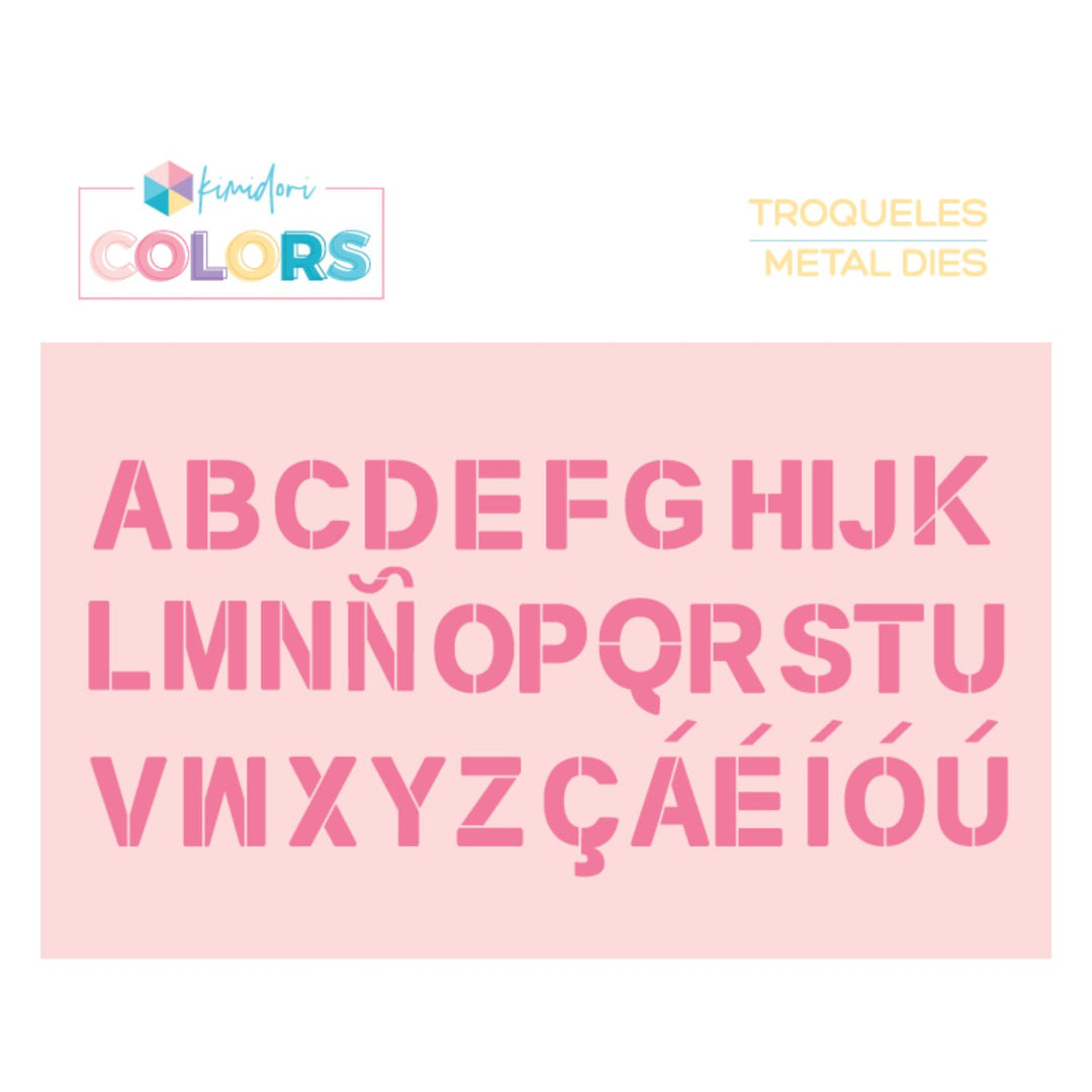 Troquel Alfabeto Stencil Kimidori Colors