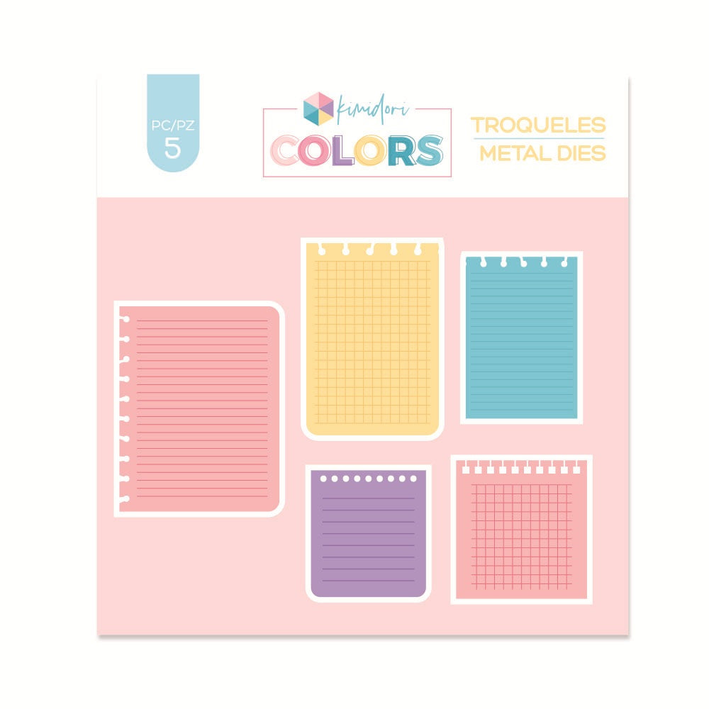 Troquel Kimidori Colors Hojas de cuaderno variadas