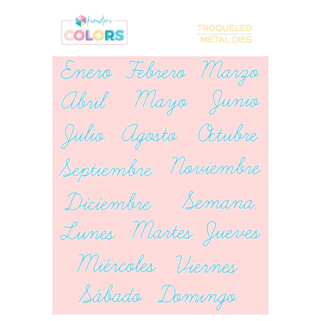 Troquel Semana y Meses Kimidori Colors
